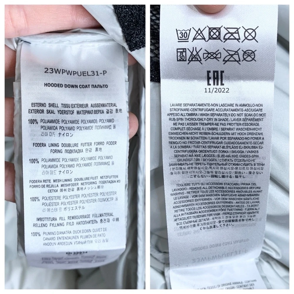 Parajumpers Panda Long Down Jacket (Sz L) Hooded Puffer Coat Navy - Picture 13 of 16